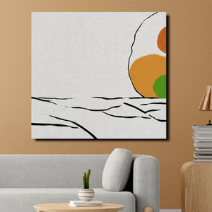 Stylish Abstract Canvas Painting Stretched Frame – Vibrant Modern Wall Art