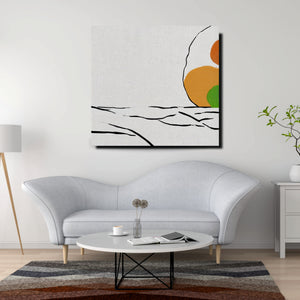 Stylish Abstract Canvas Painting Stretched Frame – Vibrant Modern Wall Art