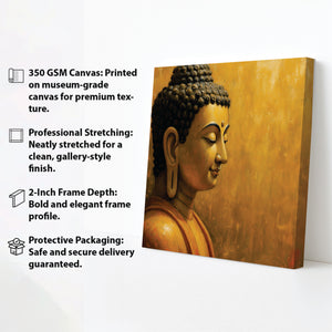 Burning Wisdom, Tranquil Heart Canvas Wall Art Stretched Frame Painting