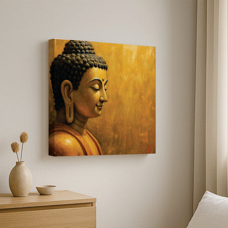 Burning Wisdom, Tranquil Heart Canvas Wall Art Stretched Frame Painting