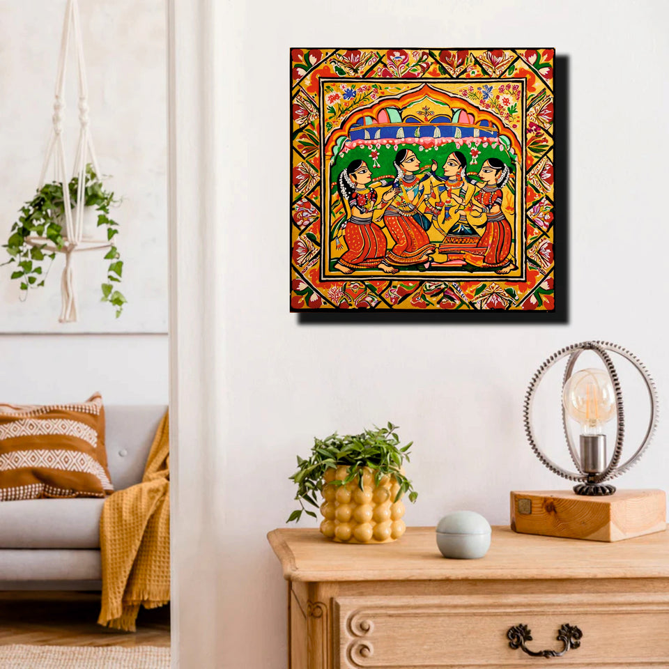 Sacred Mythology Canvas Painting Stretched Frame – Elegant Home Wall Art