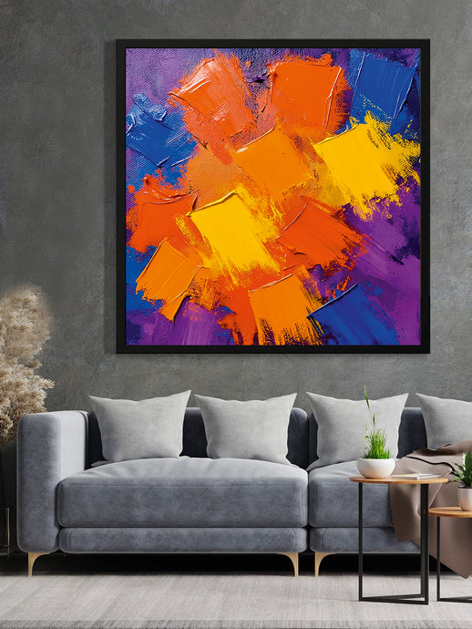 energy meets elegance Canvas Wall Art Black Frame Painting