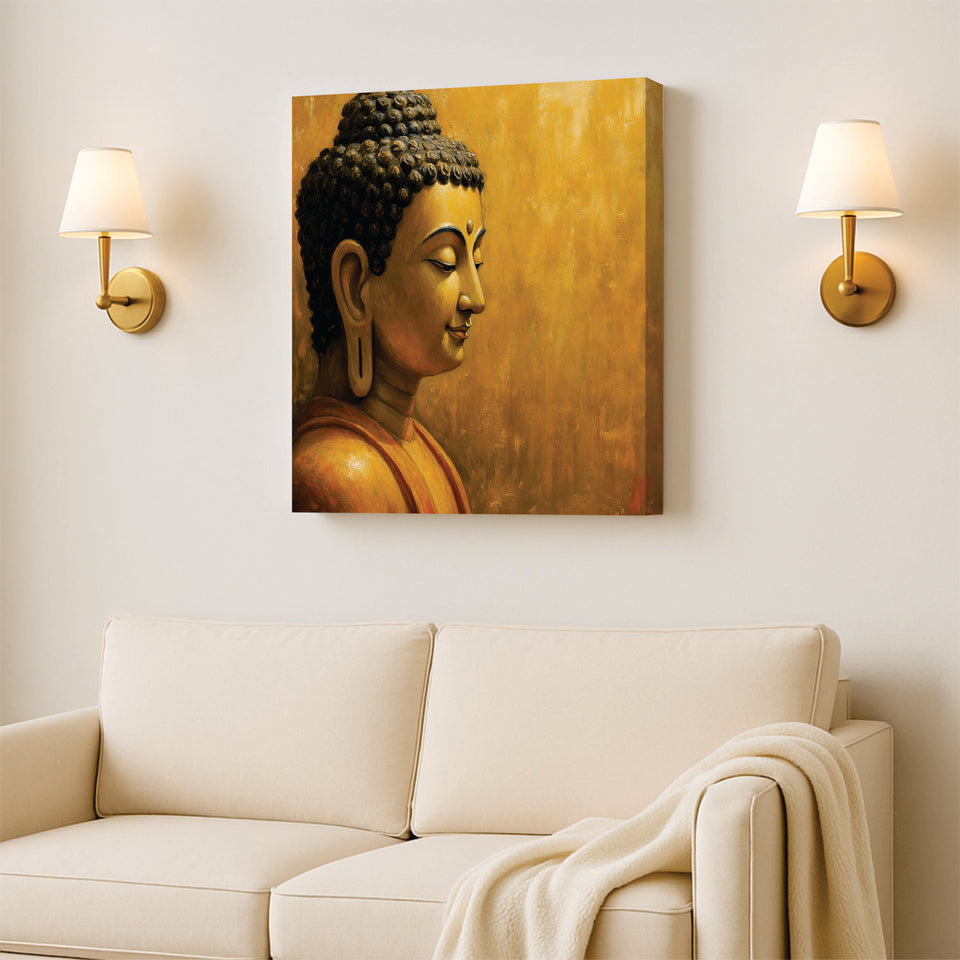 Burning Wisdom, Tranquil Heart Canvas Wall Art Stretched Frame Painting