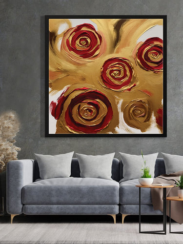 Royal Radiance — A Vision of Love Wreathed in Gold Black Frame