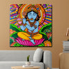 Radha Krishna Romantic Canvas Art Stretched Frame – Spiritual Wall Decoration