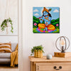 Krishna With Flute Canvas Wall Art Stretched Frame – Divine Spiritual Painting