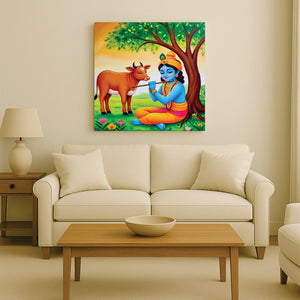 The Silent Flame of Mindful Awakening Canvas Wall Art Stretched Frame Painting