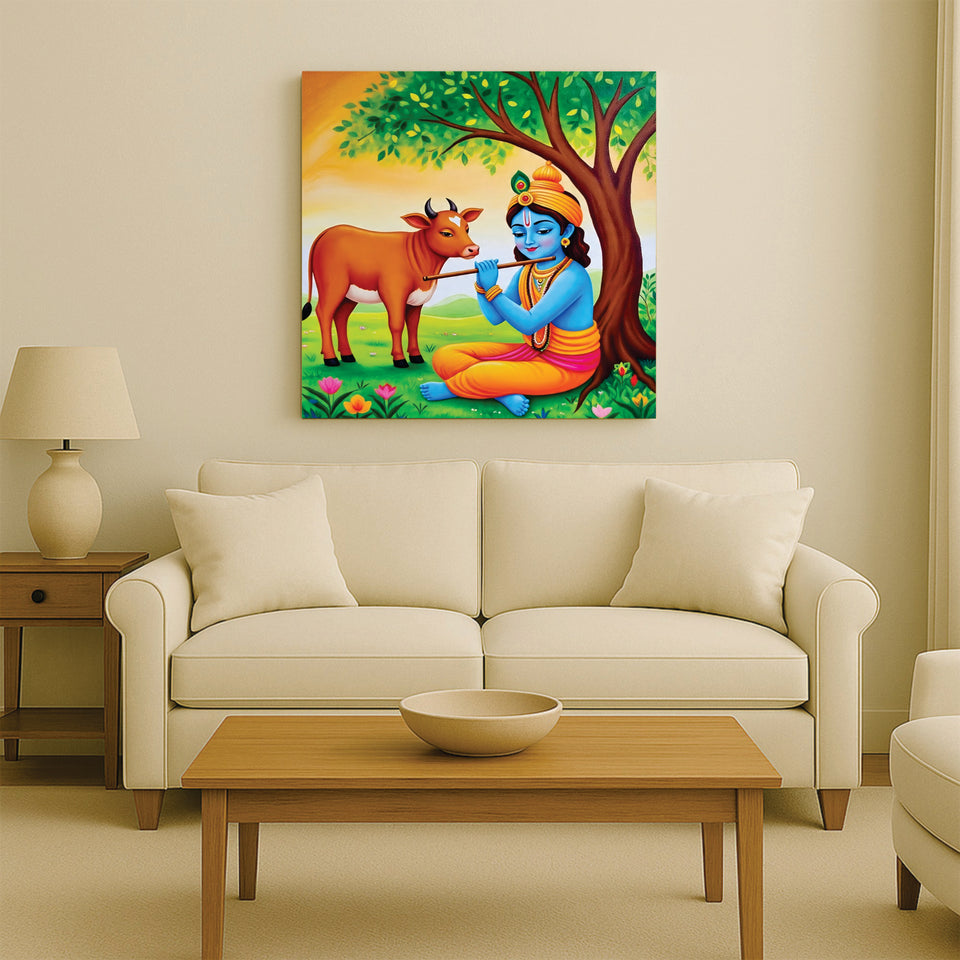 The Silent Flame of Mindful Awakening Canvas Wall Art Stretched Frame Painting