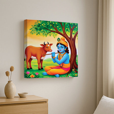 The Silent Flame of Mindful Awakening Canvas Wall Art Stretched Frame Painting
