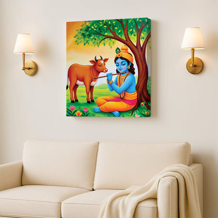 The Silent Flame of Mindful Awakening Canvas Wall Art Stretched Frame Painting