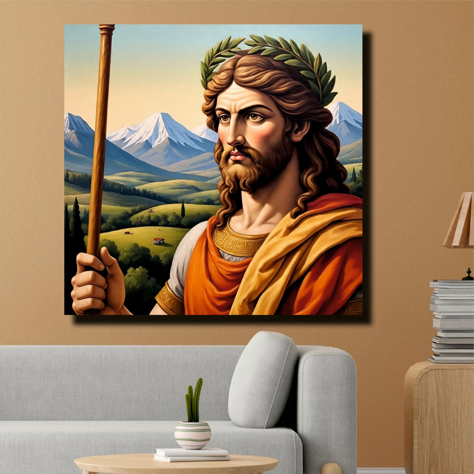 Royal Majesty – Classical King Portrait Canvas  Wall Art Stretched Frame Painting