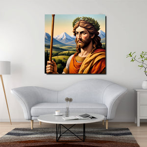 Royal Majesty – Classical King Portrait Canvas  Wall Art Stretched Frame Painting