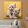 Best Friends Forever – Cats Duo Canvas  Wall Art Stretched Frame Painting