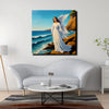 Guardian Angel by the Sea – Spiritual  Canvas Wall Art Stretched Frame Painting