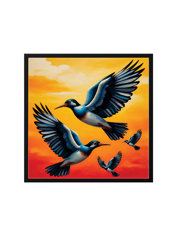 Aerial Elegance — Where Earth Meets Sky Cnavs Wall Art Stretched Frame Painting