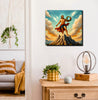 God of Thunder – Mythological Power Canvas Wall Art Stretched Frame Painting
