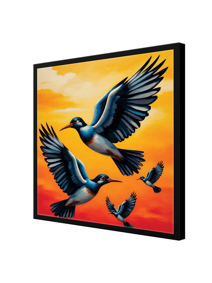 Aerial Elegance — Where Earth Meets Sky Cnavs Wall Art Stretched Frame Painting
