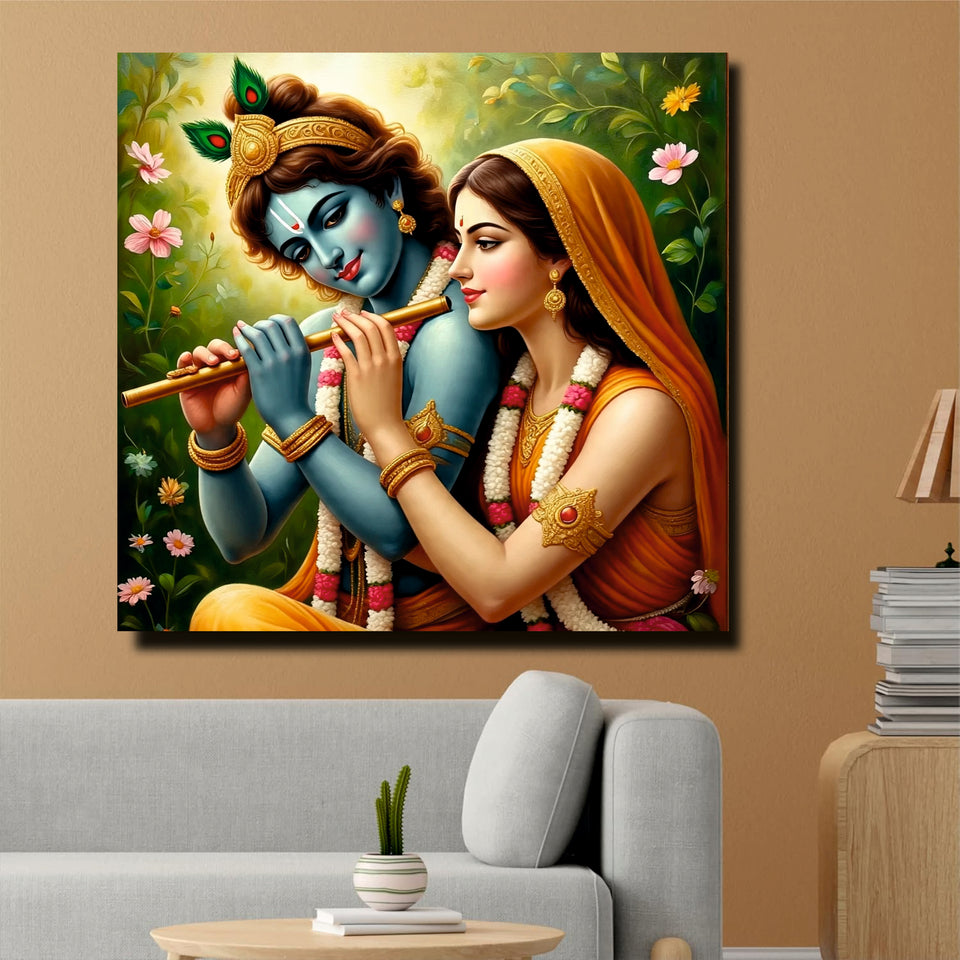 Divine Romance – Spiritual Canvas Wall Art Stretched Frame Painting