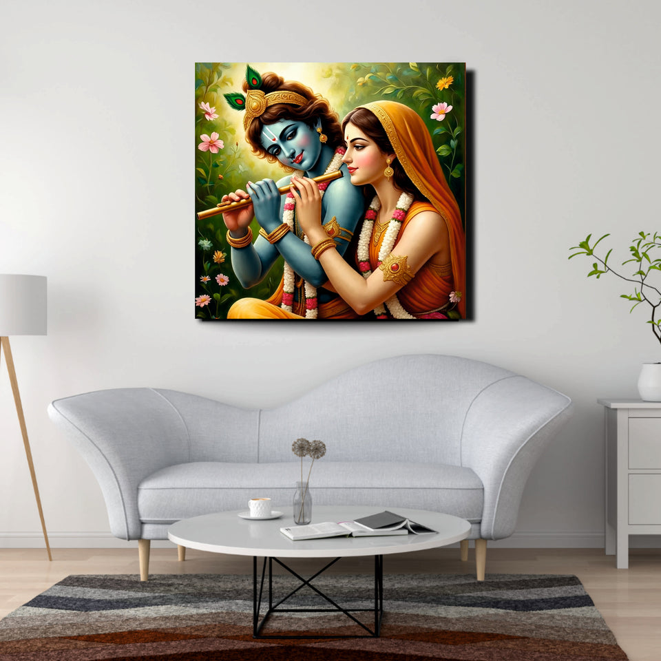 Divine Romance – Spiritual Canvas Wall Art Stretched Frame Painting