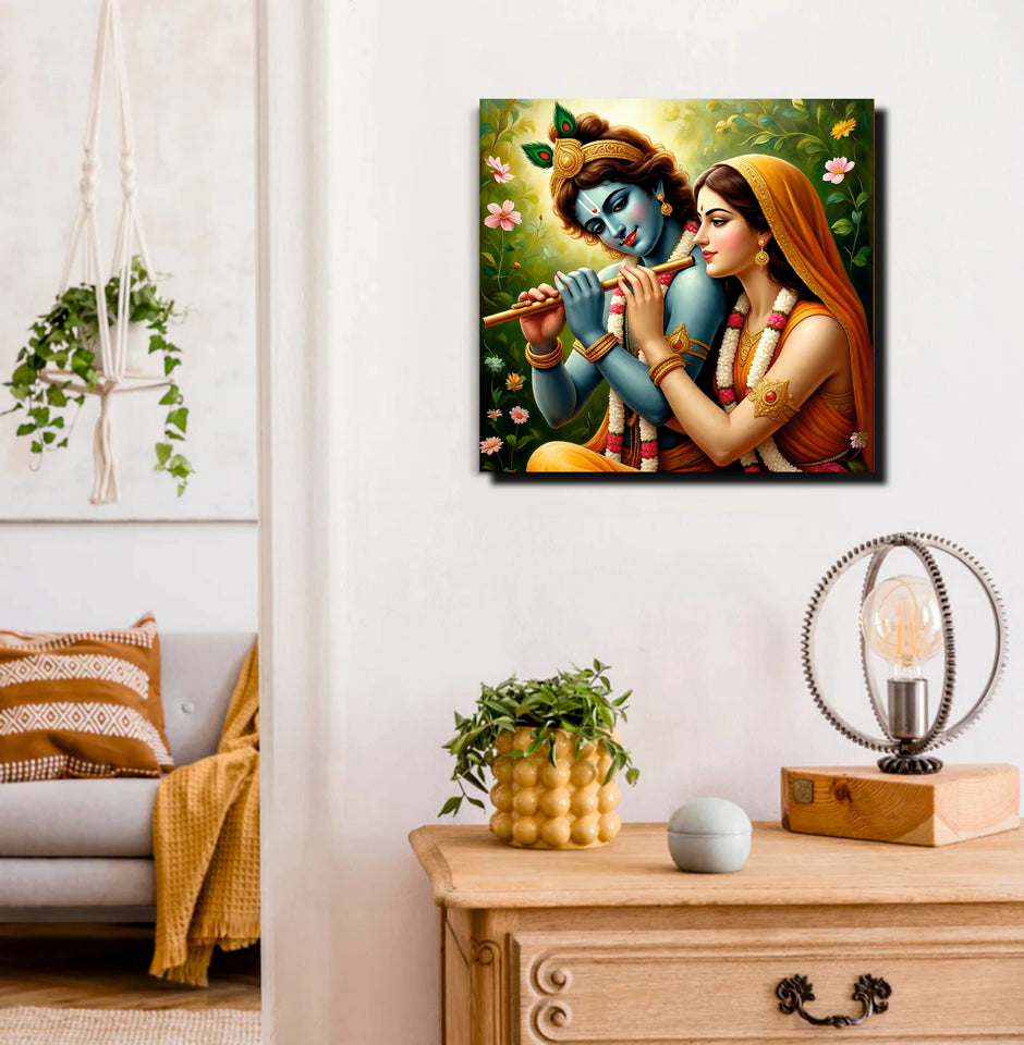 Divine Romance – Spiritual Canvas Wall Art Stretched Frame Painting