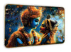 Shimmering Love Divine Radha Krishna Crystal Wall Art Painting