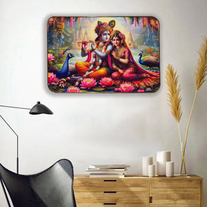 Radha Krishna ji Crystal Embossed Painting